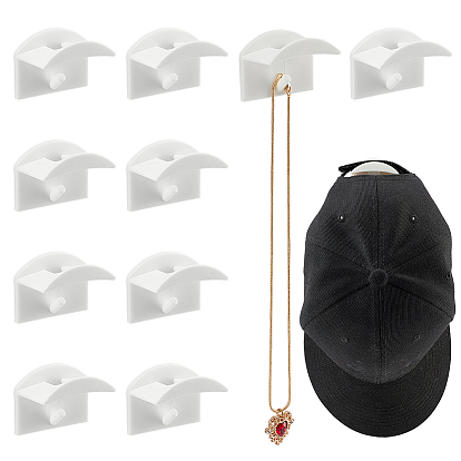 Adhesive Resin Hook Hangers, Wall Mounted Hooks, for Hat, Bag