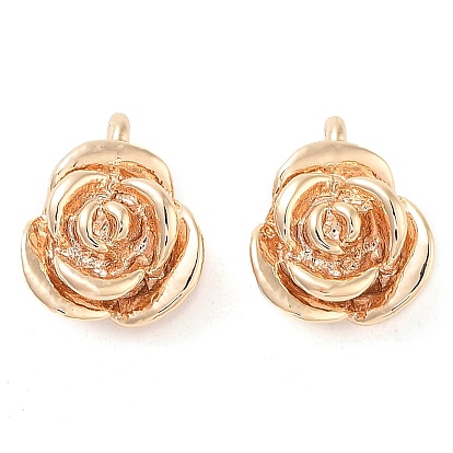 Латунные подвески, без кадмия, без никеля и без свинца, цветочный шарм