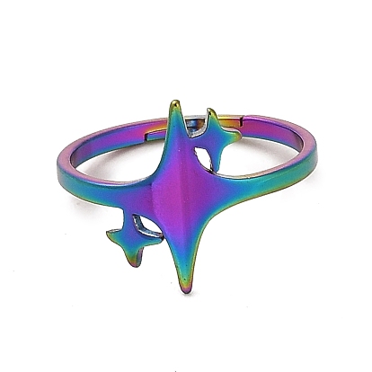 304 Stainless Steel Adjustable Ring, Star