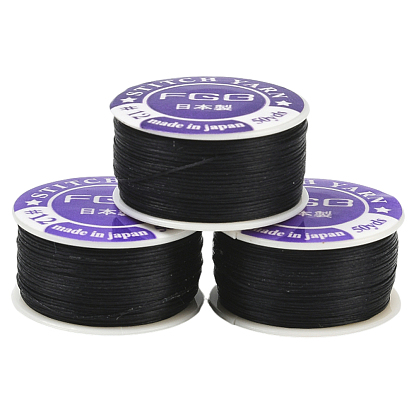 3 рулоны нейлоновых нитей со специальным покрытием для бисера