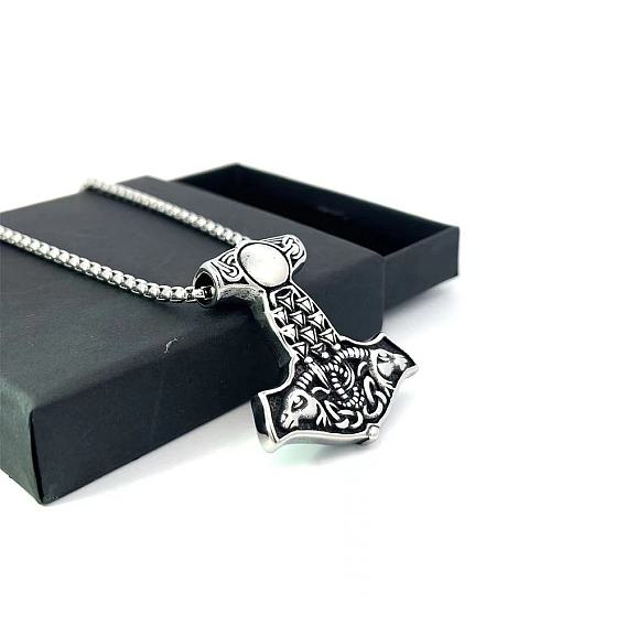 Мужские ожерелья с подвеской в виде козьего молота из нержавеющей стали