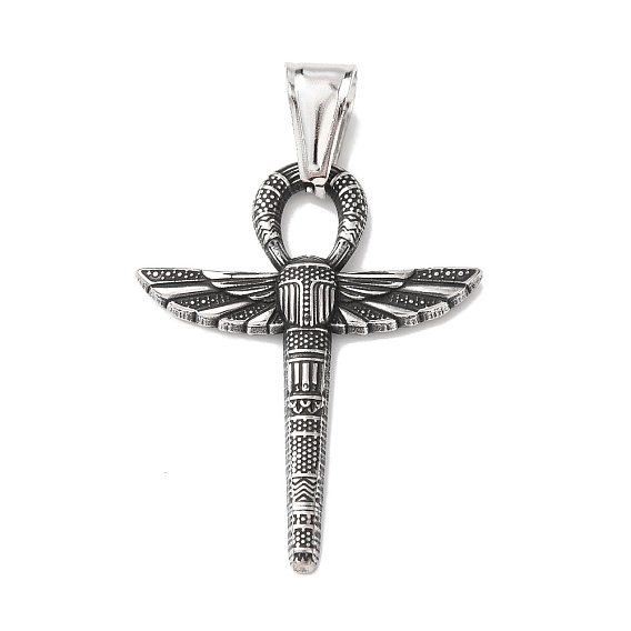 304 подвески из нержавеющей стали, амулет-скарабей анкх