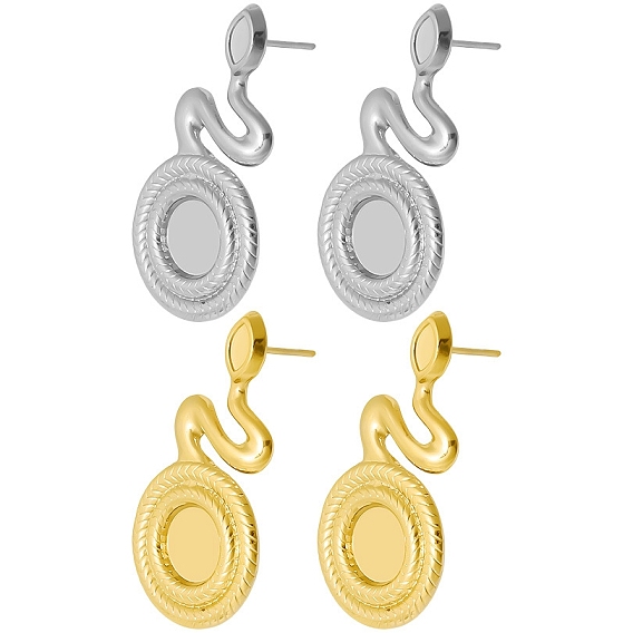 304 серьги-гвоздики из нержавеющей стали, украшения для женщин, змея