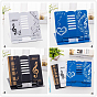 Spray Painted Iron Desktop Book Stand for Reading, Adjustable Book Holder, Musical Note Pattern
