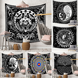 Dark Sun God Moon Phase Skull Series Room Decoration Painting Tapestry Background Wall Hanging Cloth