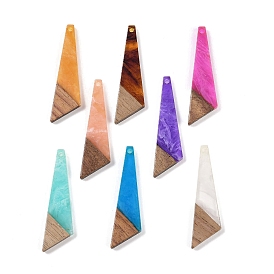 Resin & Wood Pendants, Triangle Charms