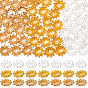 90Pcs 3 Colors Zinc Alloy Bead Caps, Flower