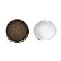 Pendant Making Sets, with Brass Pendant Cabochon Settings and Glass Cabochons, Flat Round, Nickel Free