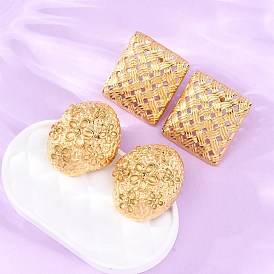 304 из нержавеющей стали серьги, реальный 18 k позолоченный