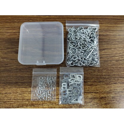 Unicraftale DIY 304 Stainless Steel Bracelet Making Kits, Including Letter Charms & Jump Rings & Cable Chain Bracelets
