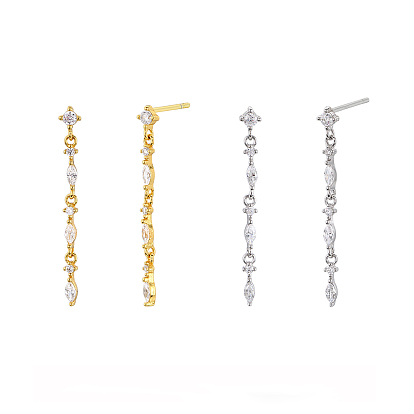 Плоские круглые серьги-гвоздики с кисточкой в виде конского глаза 925 из стерлингового серебра с прозрачным кубическим цирконием