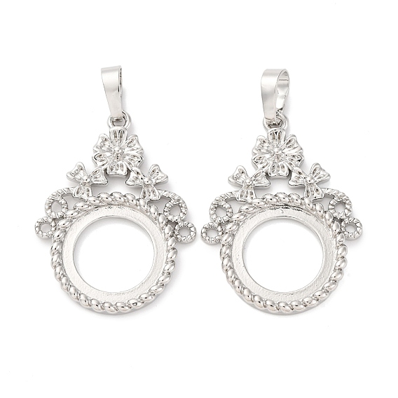 Сеттинги для кулона (кабошонов), латунь , настройки открытой спины, , стойки покрытие, прочное покрытие, без кадмия и без свинца