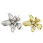 Brass Cubic Zirconia Stur Earring Findings, Flower