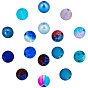 Des billes de verre, avec des perles de verre transparentes, craquelées, dépolies et imitation opale peintes à la bombe et des perles de verre nacrées peintes au four, ronde