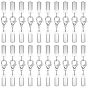 20Pcs 304 Stainless Steel Lobster Claw Clasps with Cord Ends