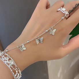 Сплав спутниковые цепи звено кольцо браслеты, браслеты с подвесками для женщин