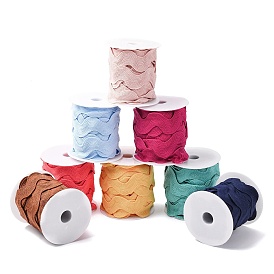 10 Meter Polyester-Wellenfransenbänder, Wellenförmiger Spitzenbesatz, zum Nähen von Kleidung und zur Dekoration von Kunsthandwerk