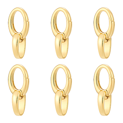 6шт. латунные пружинные кольца-затворы, без кадмия, без никеля и без свинца