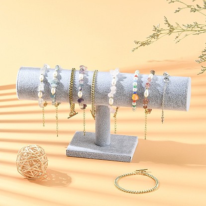 T bar de velours présentoir de bracelet, 13x26.5 cm