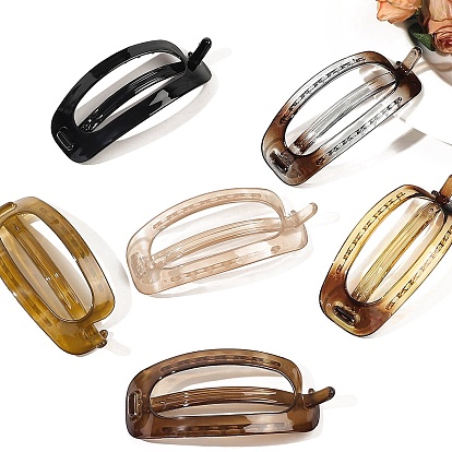 Овальные пластиковые заколки для волос из ПК, аксессуары для волос для женщин и девочек