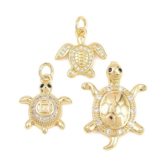Латунные микро проложить кубического циркония подвески, без кадмия и без свинца, прелести черепахи
