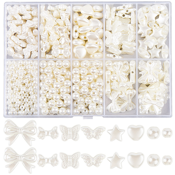 505 шт. 8 стиль бусины из АБС-пластика с имитацией жемчуга, разнообразные