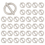 40Pcs 1-Hole Alloy Shank Buttons, Flat Round