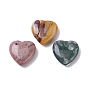 Natural Mookaite Heart Love Stone, Pocket Palm Stone for Reiki Balancing