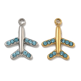 304 прелести нержавеющей стали, ручная полировка, со стразами, очарование самолета