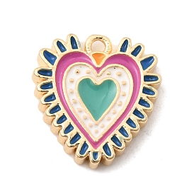 Латунь эмаль подвески, сердце прелести