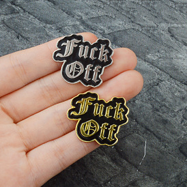 Retro Punk Fuck Off Brooch Pin for Clothes Bags Accessories Collar Jewelry