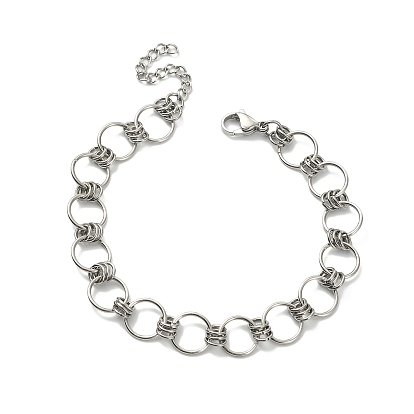 304 Stainless Steel Rings Link Chain Bracelet