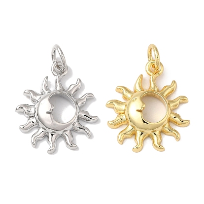 Стойки обшивки латунные подвески, с целью перехода в кольце, долговечный, без свинца и без кадмия, солнечный луч с луной