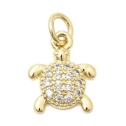 Подвески из латуни с прозрачным фианитом, без свинца и без кадмия, долговечный, черепаховые чары