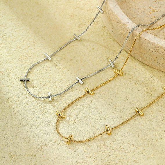 304 ожерелья из цепочек-колонн из нержавеющей стали для женщин