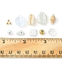 DIY Beads Jewelry Making Finding Kit, Including Natural Shell & Resin & Acrylic Imitation Pearl & Glass Chips & Plastic Round Beads