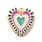 Латунь эмаль подвески, сердце прелести