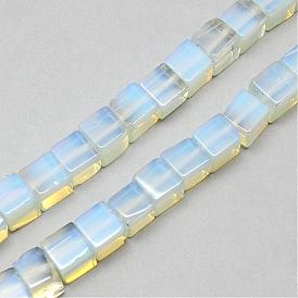 Brins de perles opalite, cube