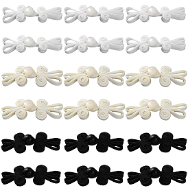 30 шт. 3 цветов, наборы пуговиц-узлов ручной работы в виде китайской лягушки, атласные пуговицы, со смолевыми бусинами