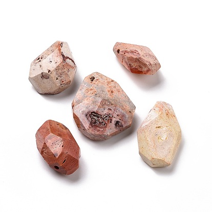 Natural Fire Opal Pendants, Faceted, Nuggets Charm