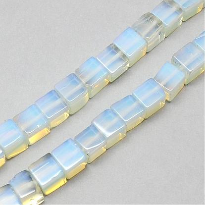 Brins de perles opalite, cube