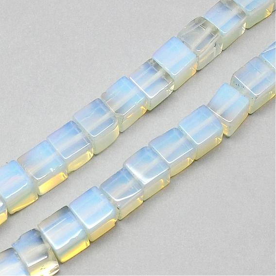 Brins de perles opalite, cube