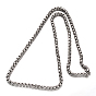 304 Stainless Steel Box Chain Necklaces, with Lobster Clasps, 29.5 inch(75cm)