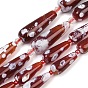 Природные пожары треск агат бисер нитей, окрашенная и подогревом, слеза, с бисером