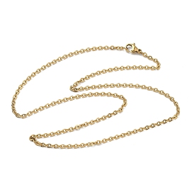 304 из нержавеющей стали кабель цепи ожерелья, с карабин-лобстерами , 17.7 дюйм (45 см)