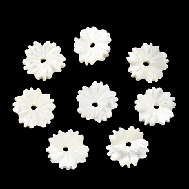 Natural Trochus Shell Carved Beads, Flower