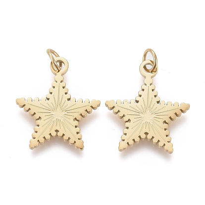 Ионное покрытие (ip) 304 подвески из нержавеющей стали, с целью перехода в кольце, лазерная резка, звезда