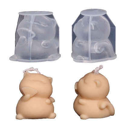 Cat DIY Candle Silicone Molds, for Scented Candle Making
