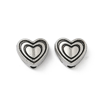 Сплавочные овальные бусины тибетского стиля , сердце