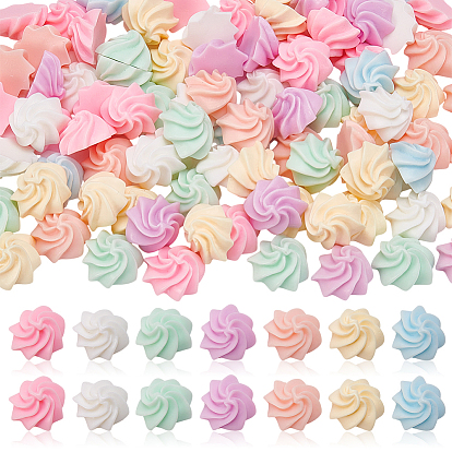 120 pcs cabochons en résine, accessoires nail art de décoration, crème